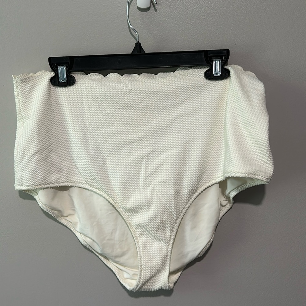 Aerie Cream High-Waisted Bikini Bottom
